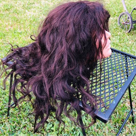 Elegante Brazilian Remy human hair Full wig long 20 inch hair Dark Brown - Picture 5 of 11